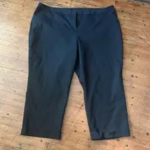 Lane Bryant black cropped 28 full figure business casual slacks