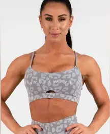 NEW RYDERWEAR Grey Leopard Sports Bra