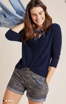 Anthropologie The Wanderer‎ High Rise Camouflage Shorts 26 campcore layered