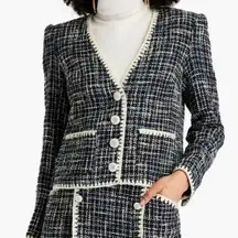 Veronica Beard Bosea Cotton Blend Tweed Blazer