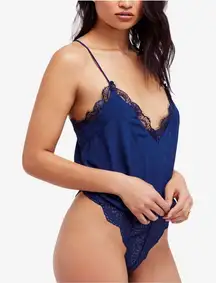Free People Satin Lace Bodysuit Size Medium