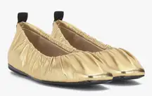 NEW Vince Camuto Verline Mary Jane Flat Genuine Leather True Gold/Black 8 $110