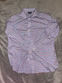 Lauren Ralph Lauren plaid long sleeve button up size 17 36/37 tall fit supima cotton 