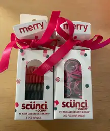 New Women’s Scunci by Conair 6pc Spiral Hair Ties & 300pc Hair Bands Colors