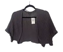 Torrid Gray Open Stitch Knit Short Sleeve Bolero Shrug Sweater Size 2X 18-20