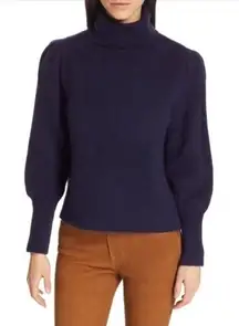 NEW Frame Denim Swingy‎ Turtleneck Sweater Puffed P