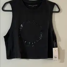 Spiritual Gangster Black Graphic Crop Top