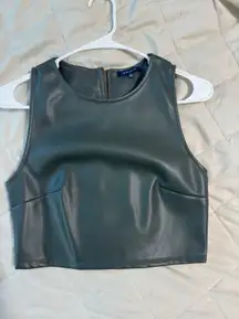 Faux Leather Crop Top