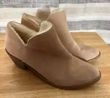 Kelsi Dagger Tan Fur Lined Ankle Boots Size 10‎