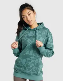 Gymshark teal camo hoodie, size s