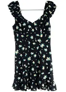 Like a Lady Citrus Blooms Fruit Printed Mini Sweetheart Dress XS