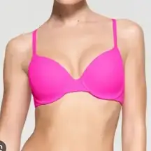 Nwt Skims Neon Pink Fits Everyone Push Up Demi Bra