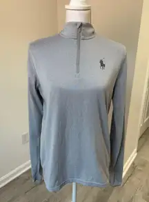 Polo Ralph Lauren Performance Gray Quarter-Zip Pullover Men’s XL Thumb Holes