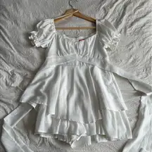 Francesca’s Miami White Flowy Romper