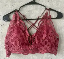 Burgundy Lace Bralette