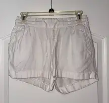 Old Navy White Linen Shorts