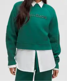 Auth Lululemon Scuba Oversized Pullover Wordmark M/L - Sonic Teal