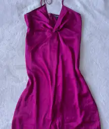 Magenta Sleeveless Slip Dress