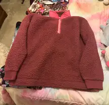 Aerie Dream oversized Sherpa quarter zip sweatshirt 