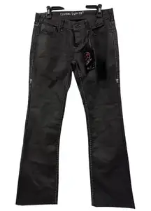 Cowgirl Tuff Co Womens Black Bootcut Jeans Embellished Pocket Western Size 31x33