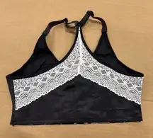 New Ruby Ribbon Pin-Up Racerback Demiette Bra Black