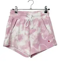 Champion Reverse Weave Pink Tie-Dye Shorts Urban Outfitters UO Exclusive XS