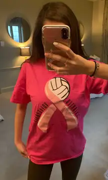 Uknighted volleyball breast cancer awareness tshirt
