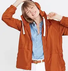 Madewell Women’s Raincheck Packable Rain-jacket In A Rust Color Size XS