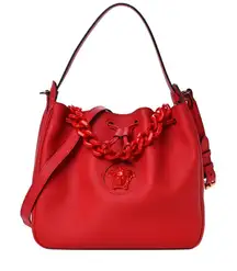 VERSACE
Grained Calfskin La Medusa Bucket
Bag Red
Bag