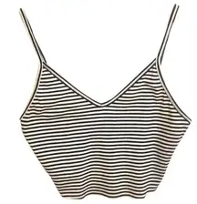 Audrey 3+1 striped crop top Small