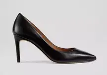 LK Bennett Floret Black Nappa Leather Pointed Toe Courts