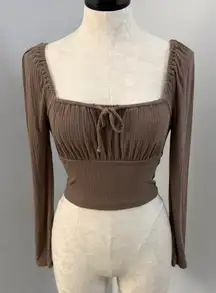 Madewell Square Neck Long Sleeve Top - Size XS