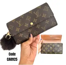 Louis Vuitton Monogram Sarah Long Wallet Brown