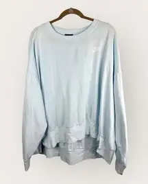 Nike Womens size 3X Club Fleece Crewneck Sweatshirt cz3373-457 Light Blue