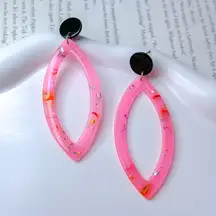 Pink Confetti Deop Earrings 