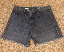 Gap 1969 Women's Dark Wash Sexy Boyfriend Denim Cutoff Shorts Size 30R