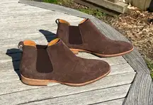 Kork Ease, Kit Chelsea Ankle Booties Women Brown Suede Flat size 9.5‎