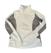 Obermeyer Quarter Zip Base Layer‎ Size Large Blue And Gray Pockets