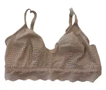 NATORI BEYOND CONVERTIBLE WIRELESS BRA Beige Size 32DD