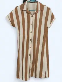 Shein Top Sleeve Button-Up Long