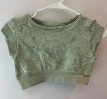 Urban Outfitters Out From Under M/L Sage Green Lace stretch crop