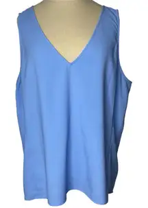 Nordstrom Size Large Basic Lightweight Top Solid Blue