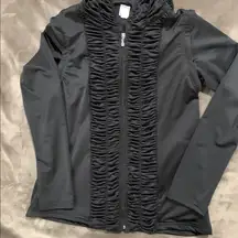 Plurie yoga hooded sweater jacket vest black S