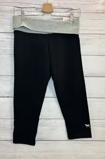 Y2K Victoria's Secret PINK VS Foldover Yoga crop Pants  Sequin size small