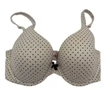 Victoria’s Secret Body By Victoria Polka Dot Lined Perfect Coverage Bra 32DD