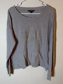 Lauren Ralph Lauren Embellished Sweatshirt Gray Long Sleeve Size Medium