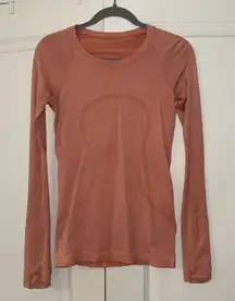 Lululemon long sleeve swiftly tech - peach
