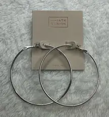 14th & Union Silver Hoop Earrings