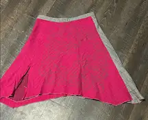 st-martins Women SUNNY Short Skirt A-Line Patchwork Stripes Cream White Size M