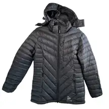 Ravean‎ Heated Puffer Jacket Duck Down Filled Packable Coat Black Women's M READ